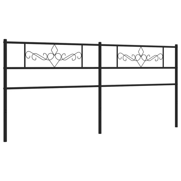 vidaXL Kopfteil Metall Schwarz 193 cm