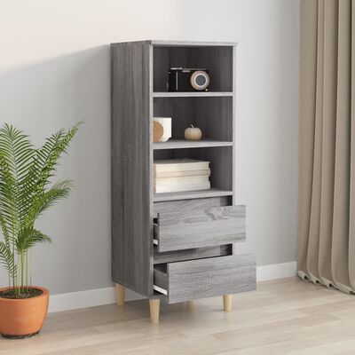 vidaXL Highboard Grau Sonoma 40x36x110 cm Holzwerkstoff