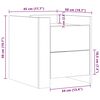 vidaXL Nachttisch Betongrau 45x50x50 cm Holzwerkstoff