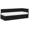 vidaXL Eckbettgestell mit Matratze mit Kopfteil 2 pcs Schwarz Samt