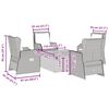 vidaXL 5-tlg. Garten-Lounge-Set mit Kissen Beige Poly Rattan