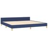 vidaXL Bettgestell ohne Matratze Blau 200x200 cm Stoff