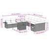 vidaXL 11-tlg. Garten-Sofagarnitur mit Kissen Grau Poly Rattan