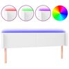 vidaXL LED Kopfteil Wei&szlig; 203x16x78/88 cm Kunstleder