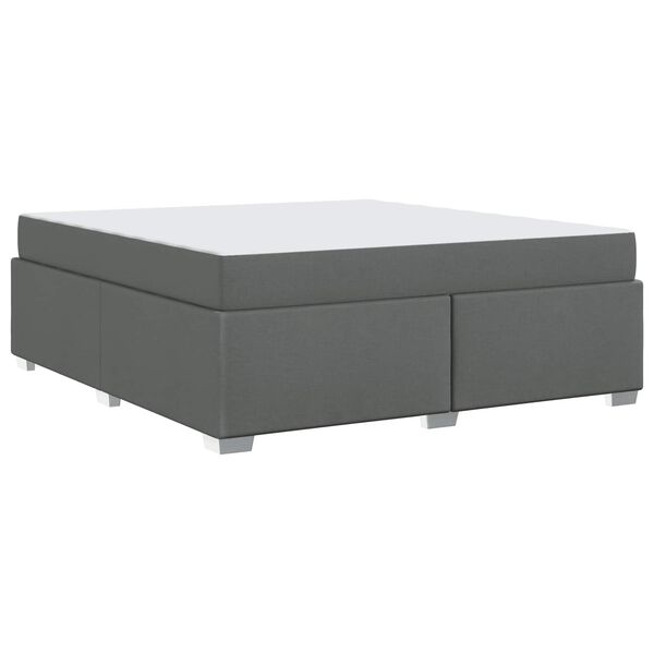 vidaXL Bettrahmen mit Matratze Dunkelgrau 180 x 200 cm Stoff