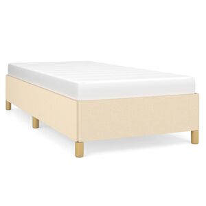 vidaXL Bettgestell ohne Matratze Creme 100x200 cm Stoff