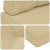 vidaXL Sofakissen f&uuml;r drau&szlig;en 3 pcs Beige Polyester