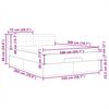 vidaXL Ottomane Bett mit Matratze & LEDs Creme 140x200 cm Stoff