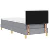 vidaXL Boxspringbett mit Matratze Hellgrau 80 x 200 cm Stoff