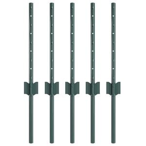 vidaXL Eingebetteter Zaunpfosten 5 Stk. Gr&uuml;n 80 cm