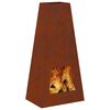 vidaXL Feuerstelle Braun 50 x 35 x 100 cm Wetterfeststahl
