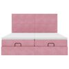 vidaXL Ottoman-Bett mit Matratzen & LEDs Rosa 200x200 cm Samt
