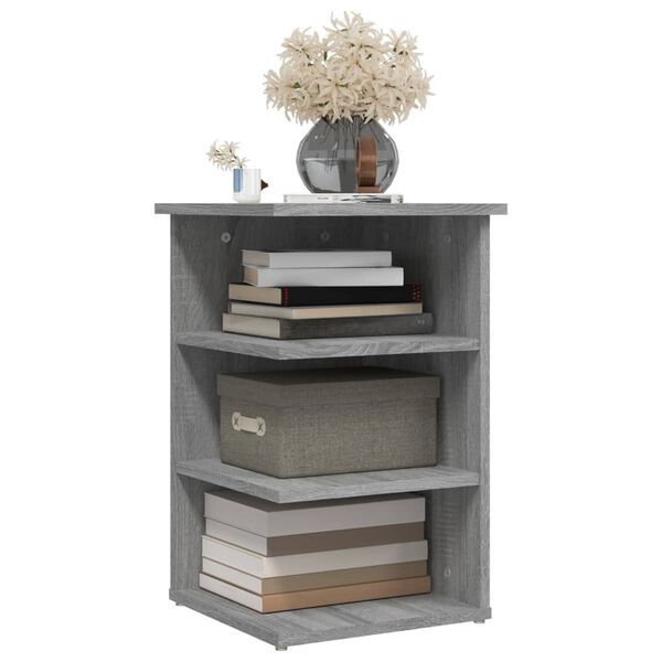 vidaXL Beistellregal Grau Sonoma 35x35x55 cm Holzwerkstoff