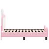 vidaXL Kinderbettgestell mit Kopfteil mit Kopfteil Rosa 70 x 140 cm PU