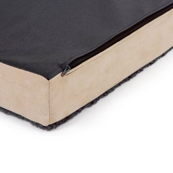 Kerbl Memory-Schaum Hundematratze 115 x 75 cm Beige und Grau 80328