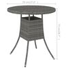 vidaXL 9-tlg. Garten-Sofagarnitur mit Auflagen Poly Rattan Grau