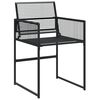 vidaXL 11-tlg. Garten-Essgruppe Schwarz Poly Rattan