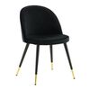 Venture Home Esszimmerst&uuml;hle 2 Stk. Velvet Samt Schwarz und Messing