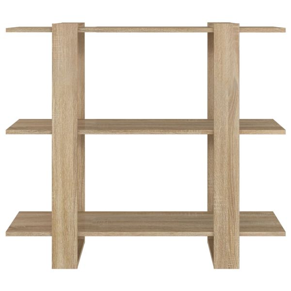 vidaXL B&uuml;cherregal/Raumteiler Sonoma-Eiche 100x30x87 cm