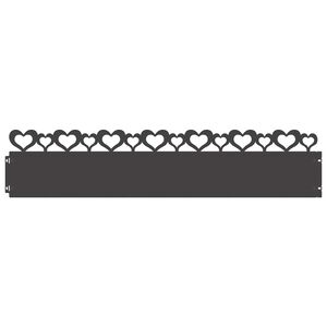 vidaXL Rasenkanten 10 stk. 103 x 0,05 x 22 cm Stahl Schwarz