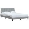 vidaXL Bettgestell ohne Matratze "Hanko" Hellgrau 140x190 cm Stoff
