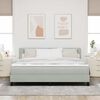 vidaXL Boxspringbett mit Matratze Hellgrau 180 x 200 cm Samt