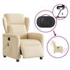 vidaXL Massagesessel Elektrisch Creme Stoff