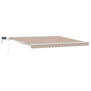 vidaXL Ausziehbare Markise Beige 400 x 300 cm Stoff und Aluminium