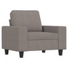 vidaXL Sessel mit Hocker Taupe 60 cm Stoff