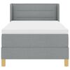 vidaXL Boxspringbett mit Matratze Hellgrau 90 x 200 cm Stoff