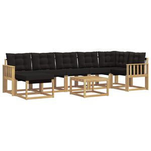 vidaXL Outdoor-Sofagarnitur 8 Stk. Wei&szlig; und Schwarz