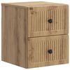vidaXL Wandmontierter Nachttisch Artisan-Eiche 33 x 34,5 x 40 cm