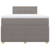vidaXL Boxspringbett mit Matratze Taupe 120x200 cm Stoff