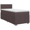 vidaXL Boxspringbett mit Matratze Dunkelbraun 90 x 200 cm Stoff