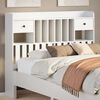 vidaXL Kopfteil mit Stauraum Wei&szlig; 135 cm Massivholz Kiefer