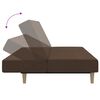 vidaXL Schlafsofa 2-Sitzer mit Fu&szlig;hocker Braun Stoff