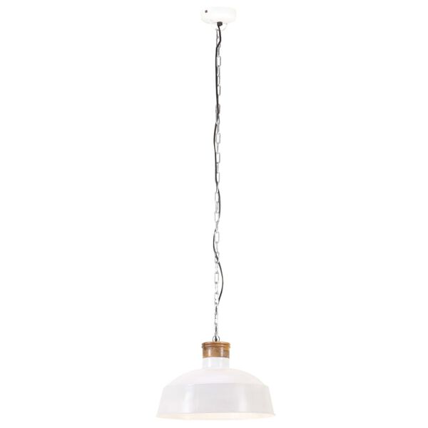 vidaXL H&auml;ngelampe Industriestil 58 cm Wei&szlig; E27
