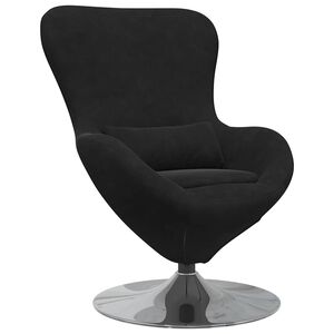vidaXL Eiersessel Schwarz Samt