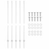 vidaXL Zaunpfosten 5 pcs Silber 140 cm Stahl