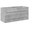 vidaXL 2-tlg. Badm&ouml;bel-Set Betongrau Holzwerkstoff