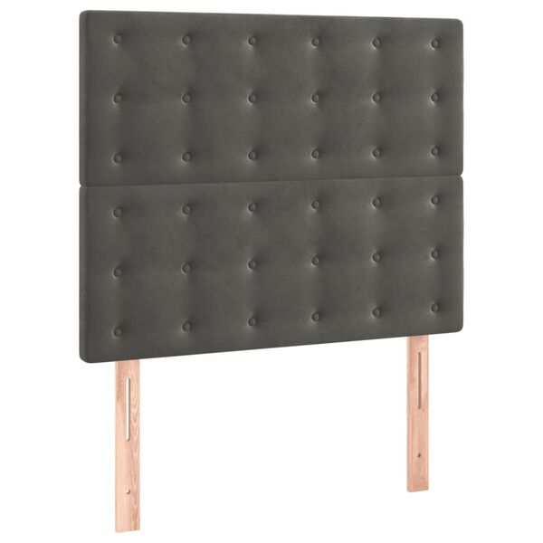 vidaXL Kopfteil Dunkelgrau 90 x 5 x 118/128 cm Samt
