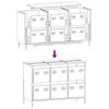 vidaXL Sideboard Schwarz 101,5x39x73,5 cm Kaltgewalzter Stahl