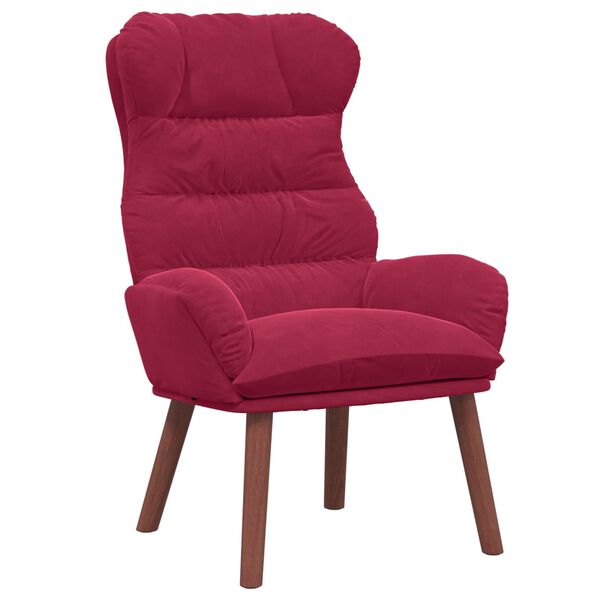vidaXL Sessel Weinrot 69 x 74 x 93 cm Samt