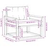 vidaXL Outdoor-Sofagarnitur Massives Akazienholz und Textilene Natur