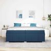 vidaXL Bettrahmen mit Matratze Blau 200 x 200 cm Stoff