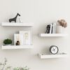 vidaXL Loggia Wandregale 4 Stk. Wei&szlig; 40x15x4 cm MDF