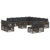 vidaXL Gartensofa-set 14 pcs Grau und Dunkelgrau Poly-Rattan