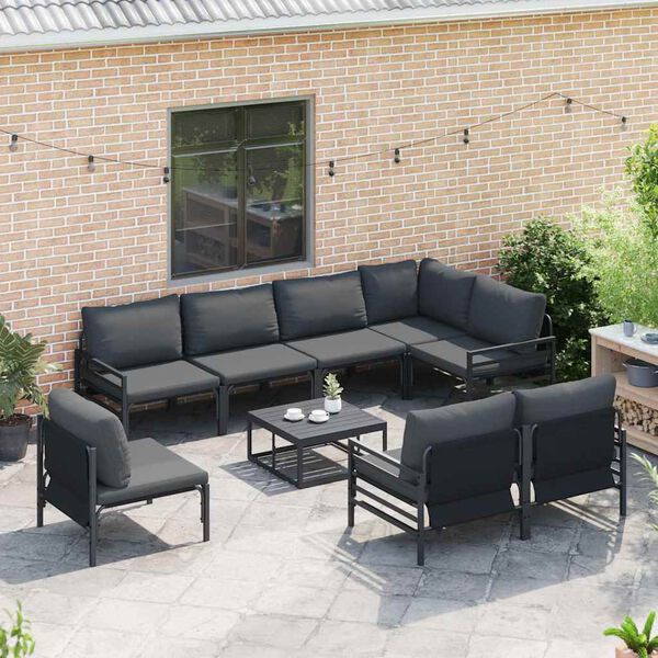vidaXL Garten-Sofa-Set 8 pcs Anthrazit Stahl