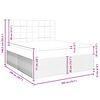 vidaXL Boxspringbett mit Matratze Dunkelgrau 200x200 cm Stoff
