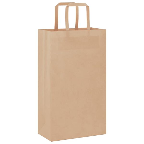 vidaXL Papiertragetaschen 50 Stk. mit Henkeln Braun 21x11x36 cm